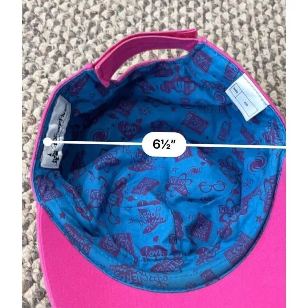DISNEY PARKS Hat Cap Youth Adjustable Pink I Love Nerds Mickey & Friends Pink